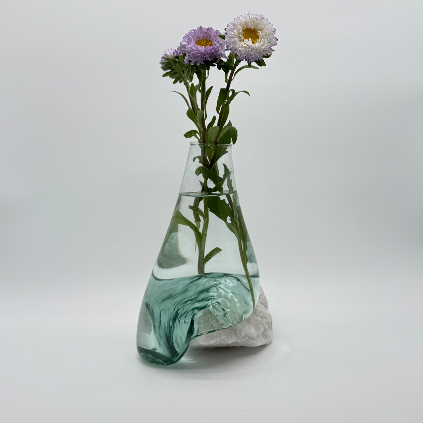 Unique Handmade Glass & Stone Vase – Artistic Nature-Inspired Design14