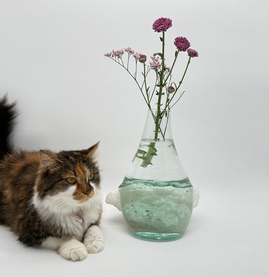 Artisan Glass & Stone Vase – Rare Handmade Decorative Piece15