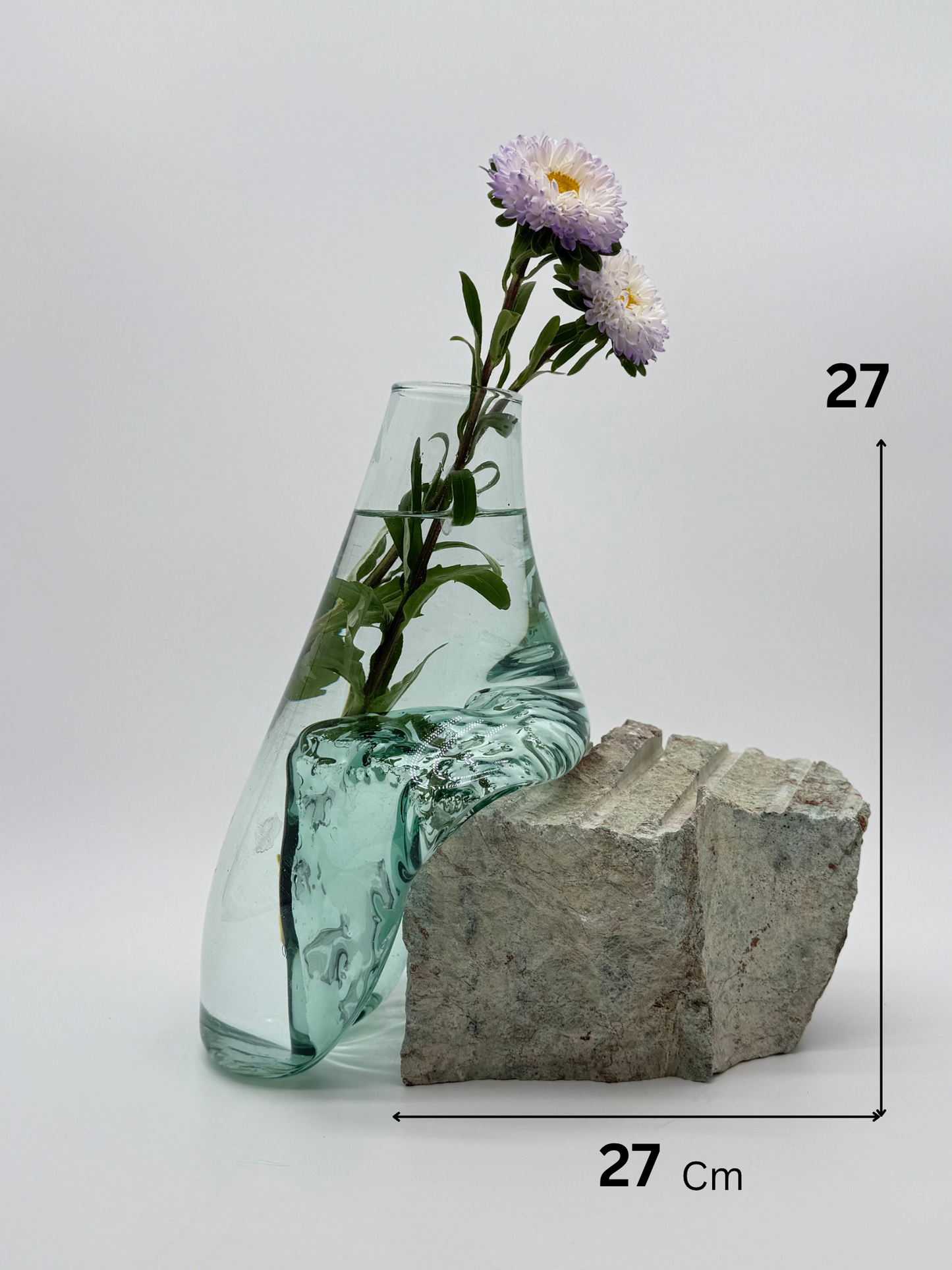 Rare Handmade Vase – Glass on Natural Rock17