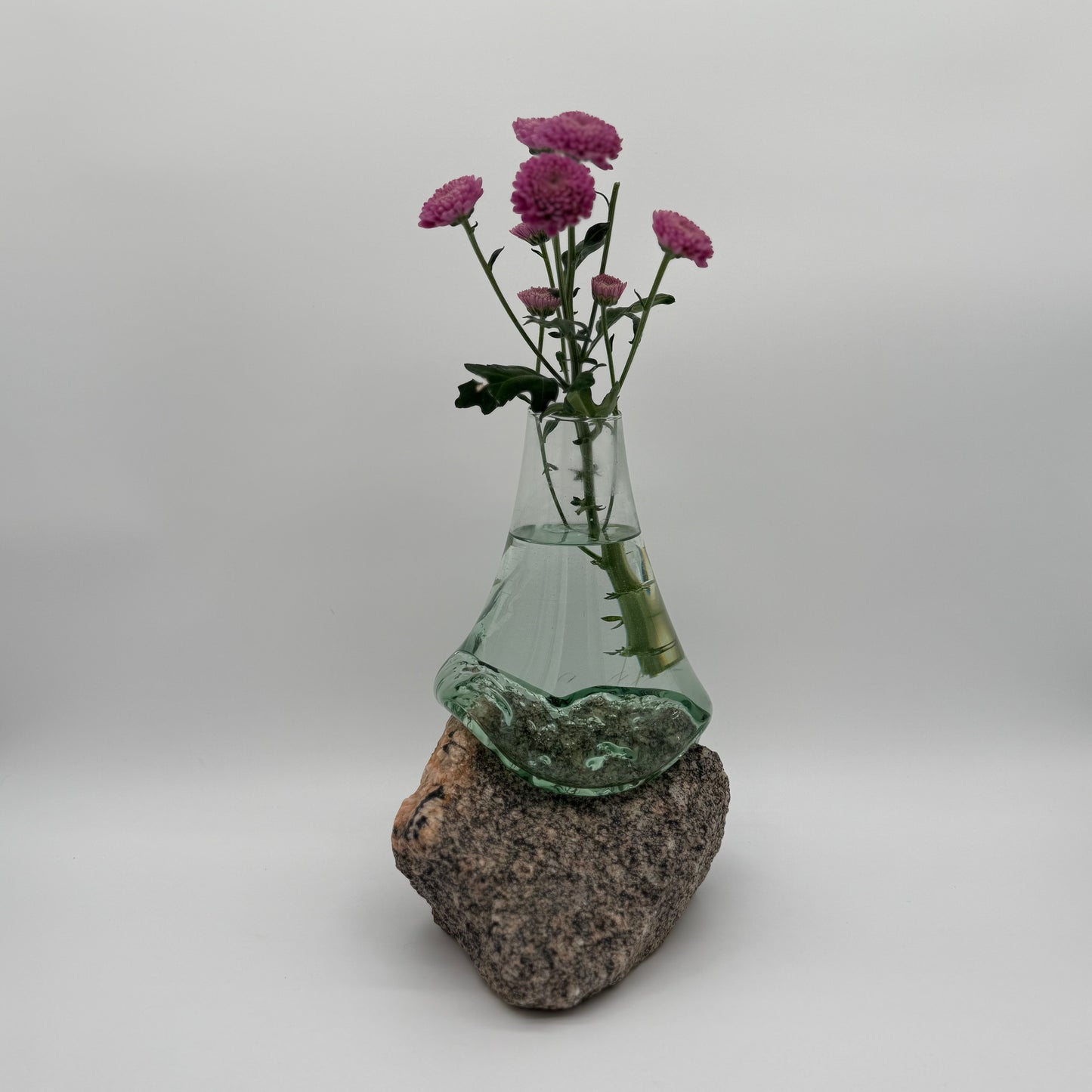 Limited Edition Molten Glass on Stone Vase – Handmade & Collectible 1