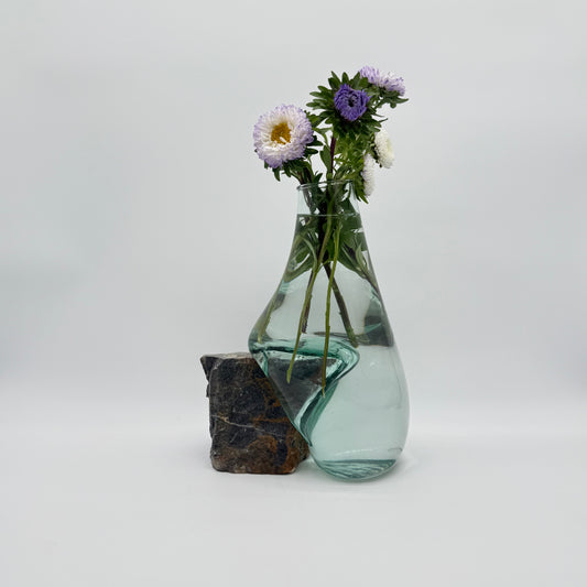 Exclusive Handmade Glass Vase with Natural Stone – Rare Collector’s Piece 11