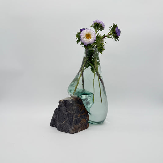 Exclusive Handmade Glass Vase with Natural Stone – Rare Collector’s Piece 11