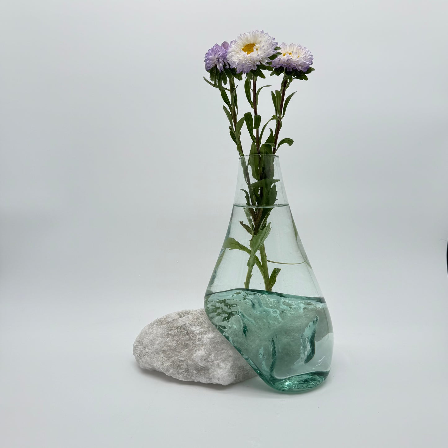 Unique Handmade Glass & Stone Vase – Artistic Nature-Inspired Design14