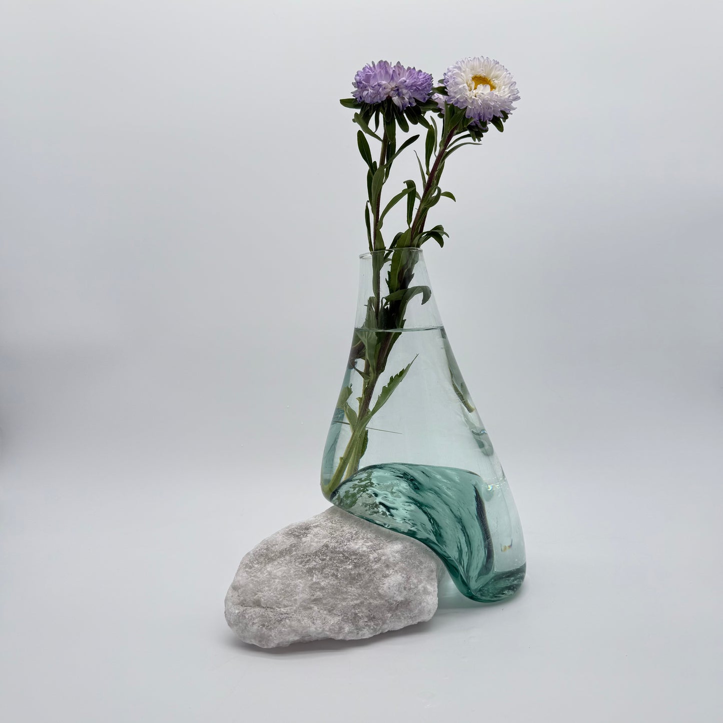 Unique Handmade Glass & Stone Vase – Artistic Nature-Inspired Design14