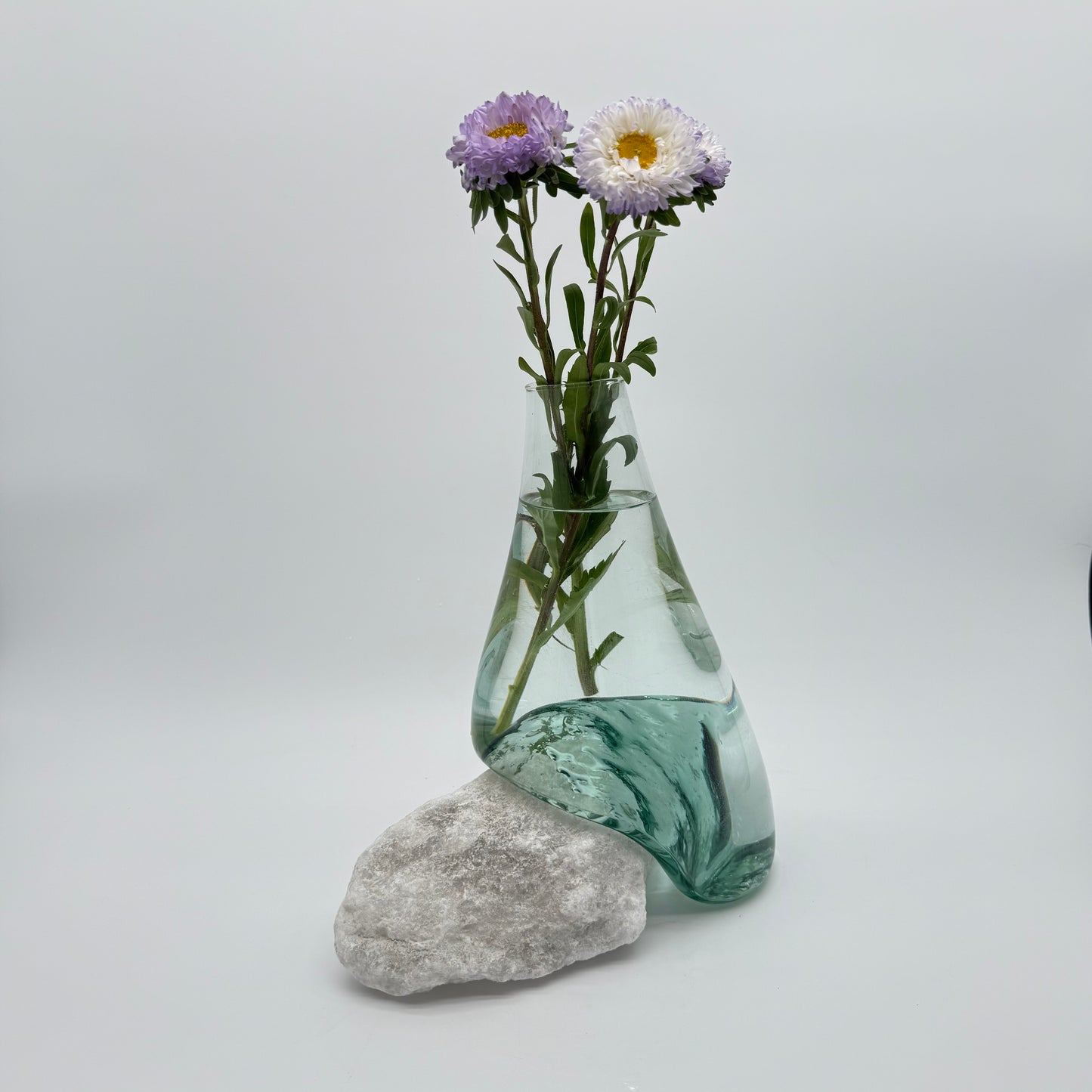 Unique Handmade Glass & Stone Vase – Artistic Nature-Inspired Design14