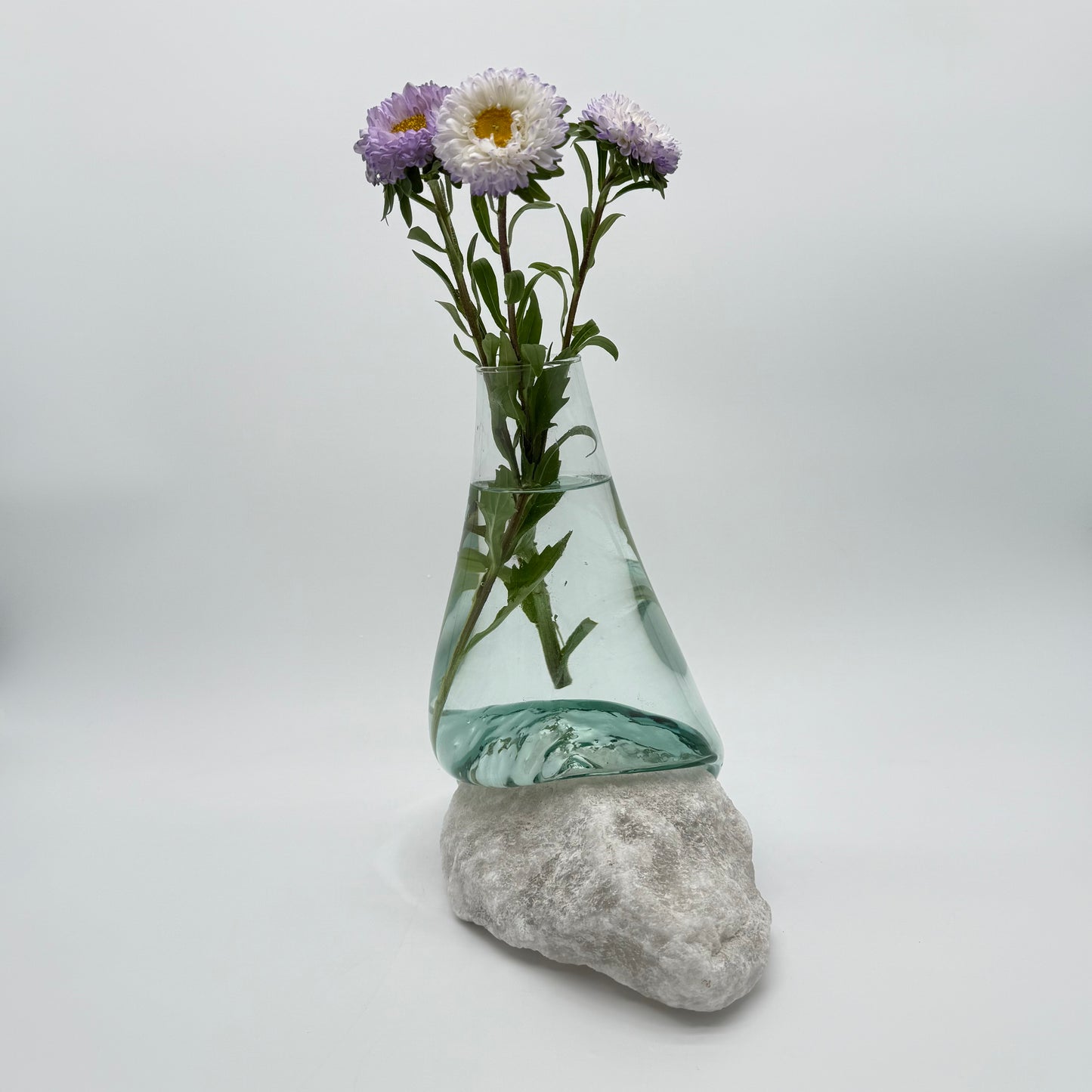 Unique Handmade Glass & Stone Vase – Artistic Nature-Inspired Design14