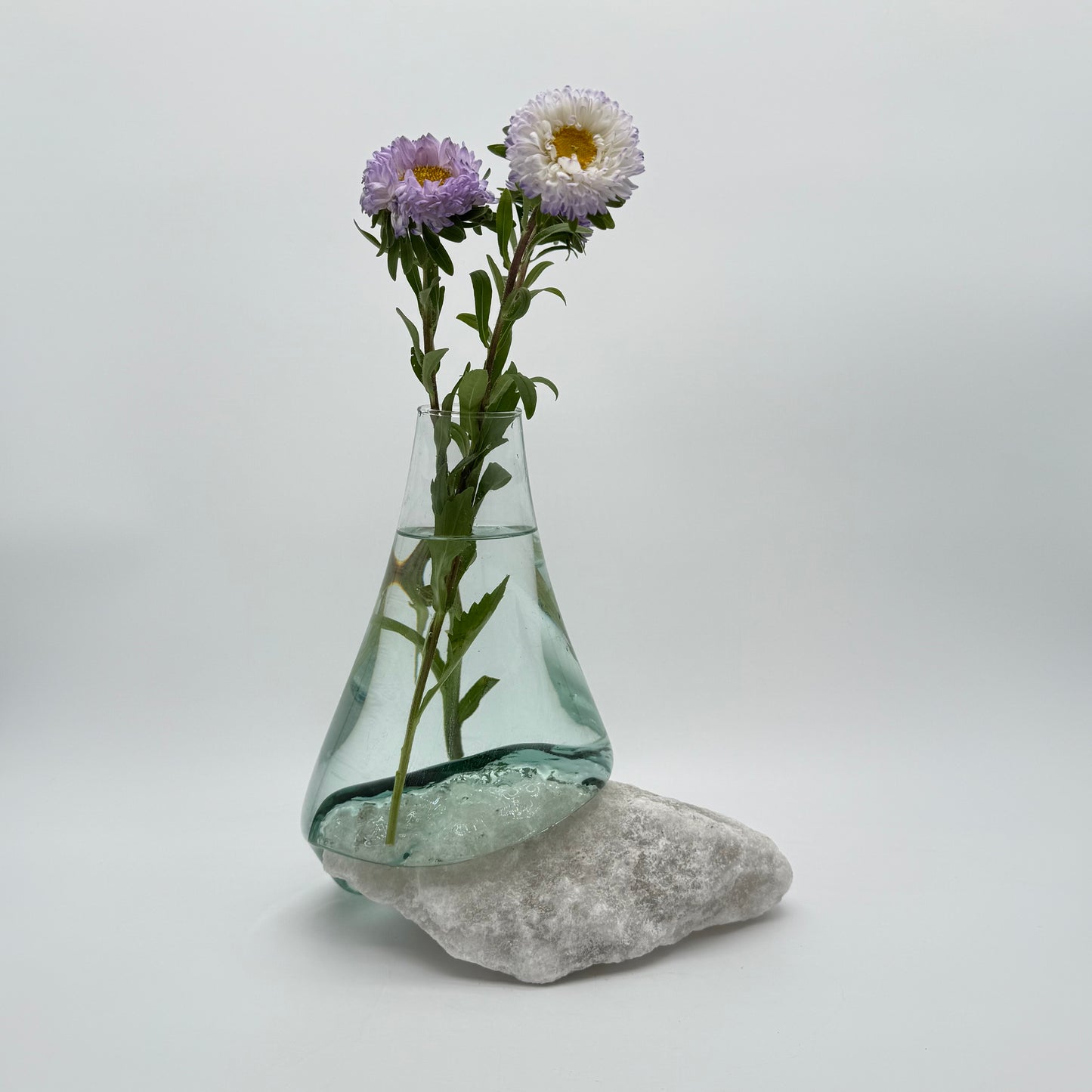Unique Handmade Glass & Stone Vase – Artistic Nature-Inspired Design14