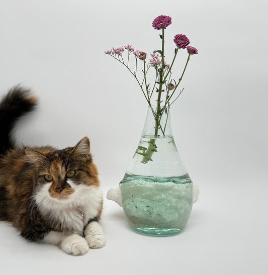 Artisan Glass & Stone Vase – Rare Handmade Decorative Piece15