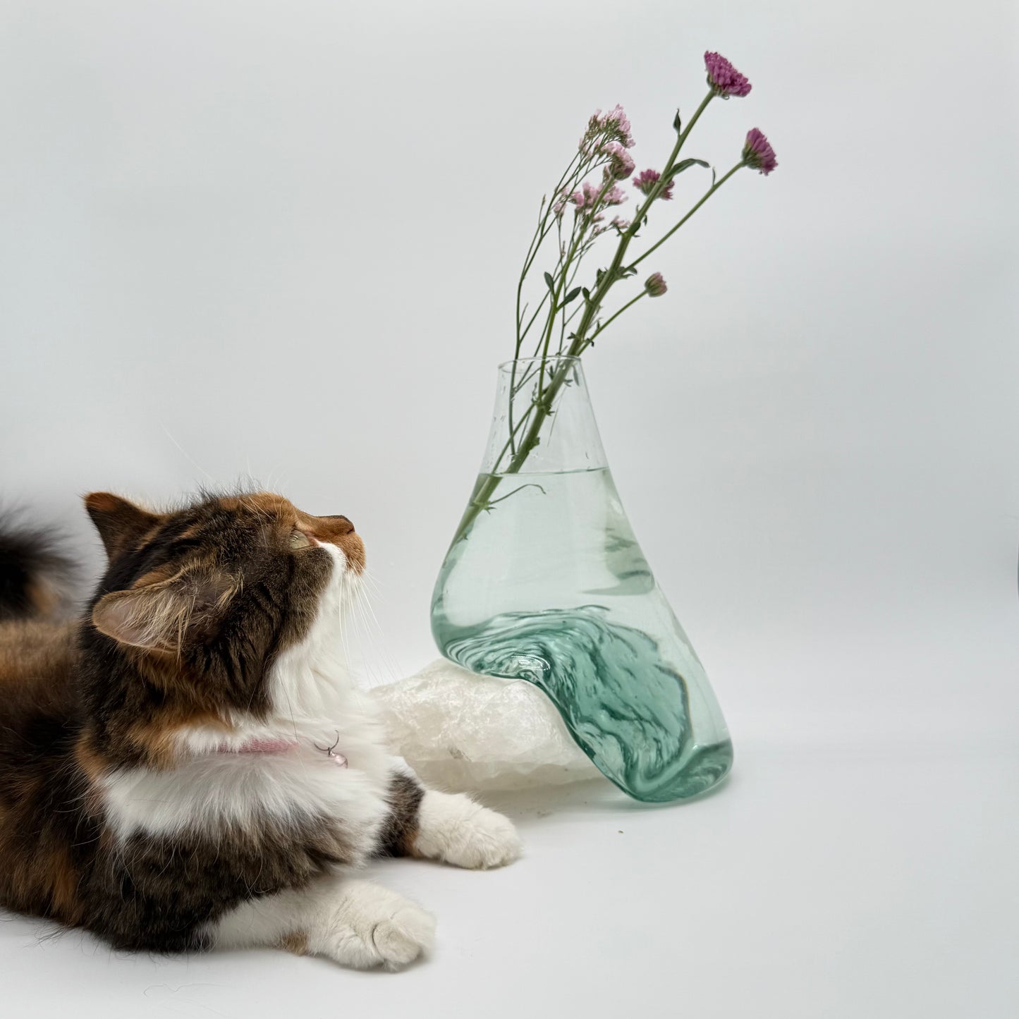 Artisan Glass & Stone Vase – Rare Handmade Decorative Piece15