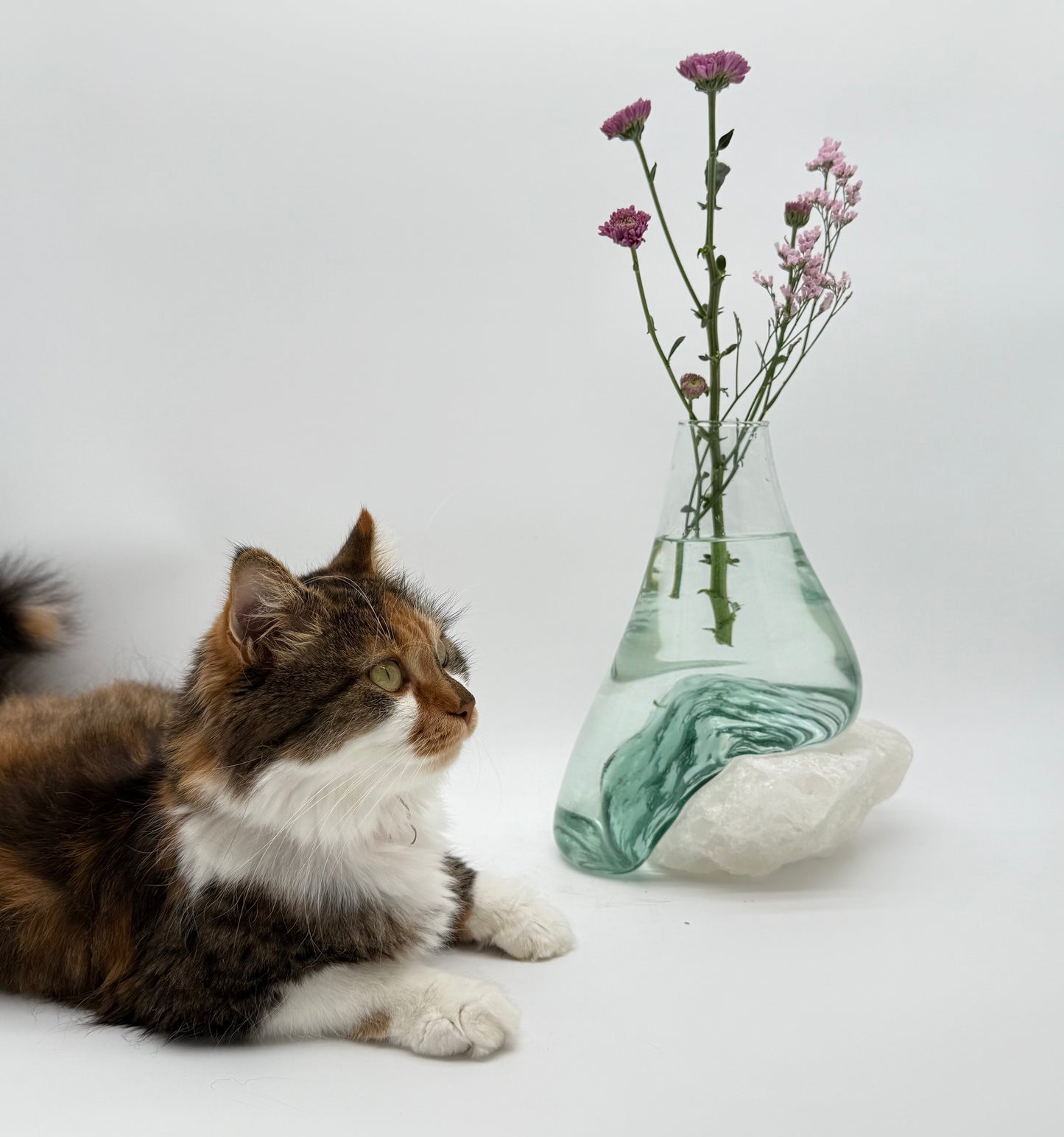 Artisan Glass & Stone Vase – Rare Handmade Decorative Piece15