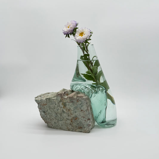 Rare Handmade Vase – Glass on Natural Rock17