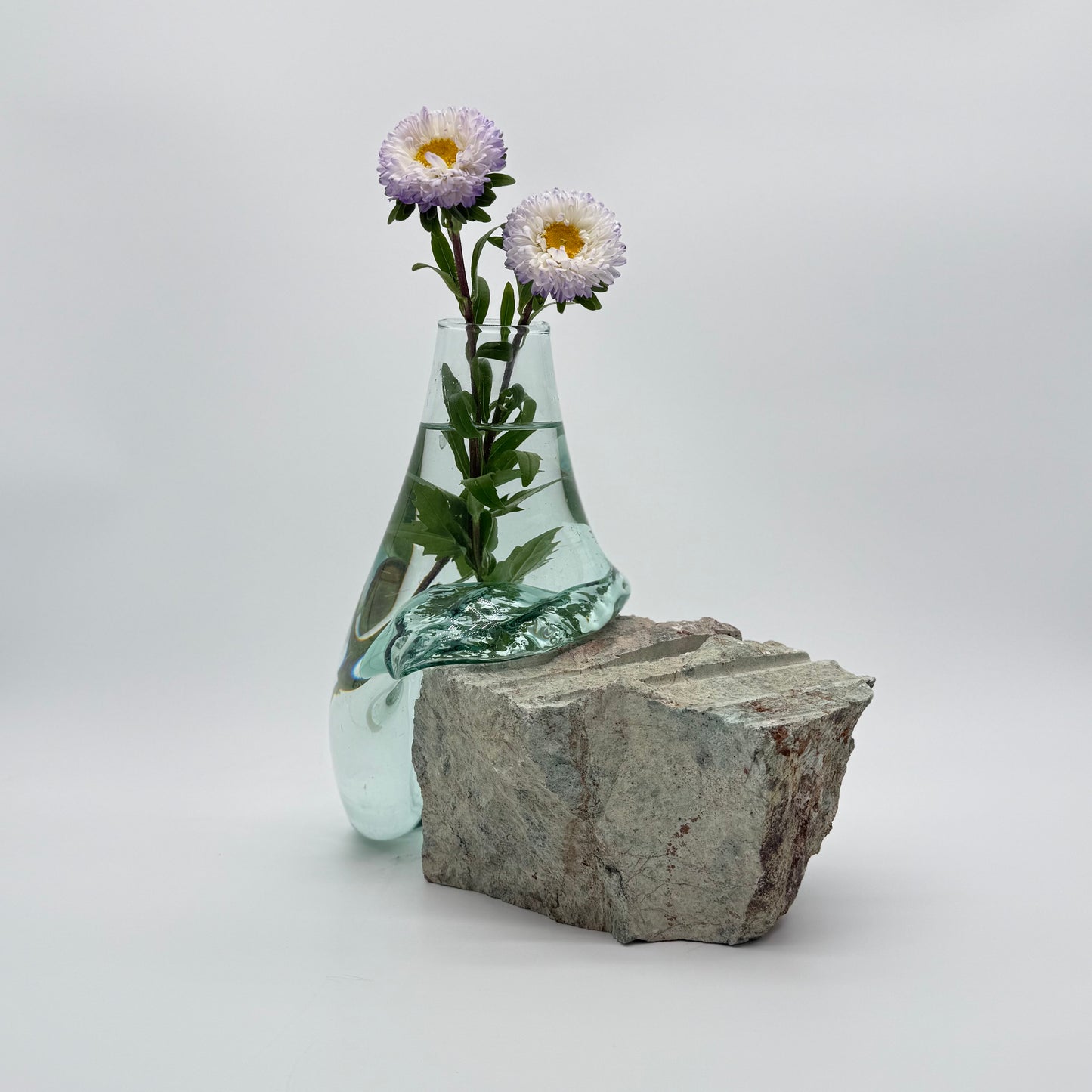 Rare Handmade Vase – Glass on Natural Rock17